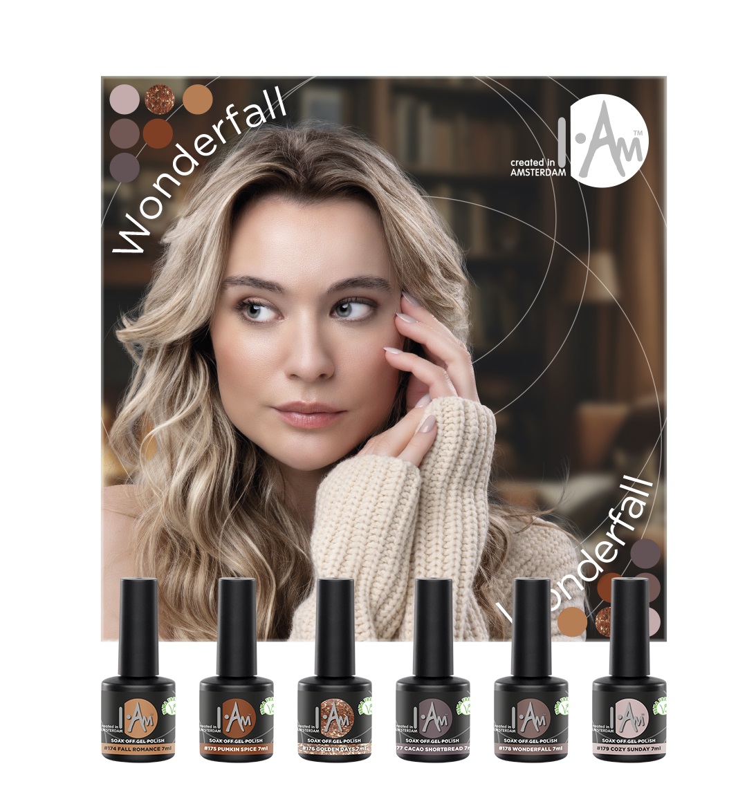 I.Am Wonderfall Collection - gelinio lako spalvų rinkinys, 6*7ml