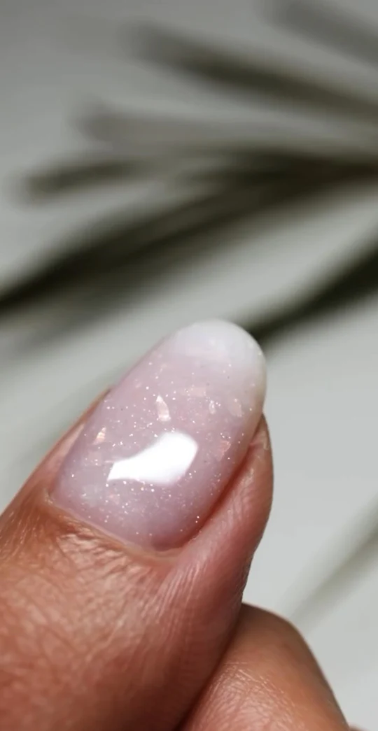 Purple gelis buteliuke White with Multi Flakes - Image 2